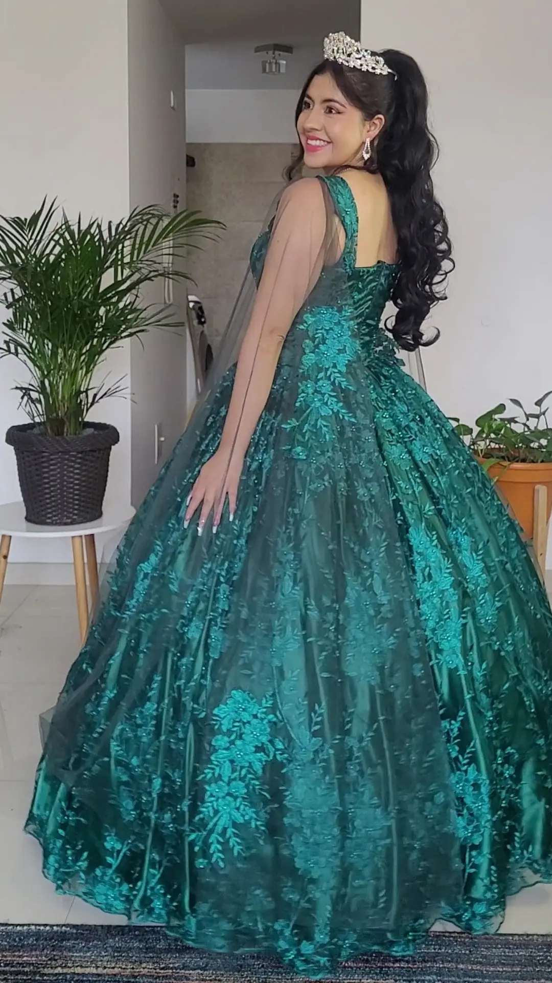 Vestido de Quinceañera Verde Esmeralda
