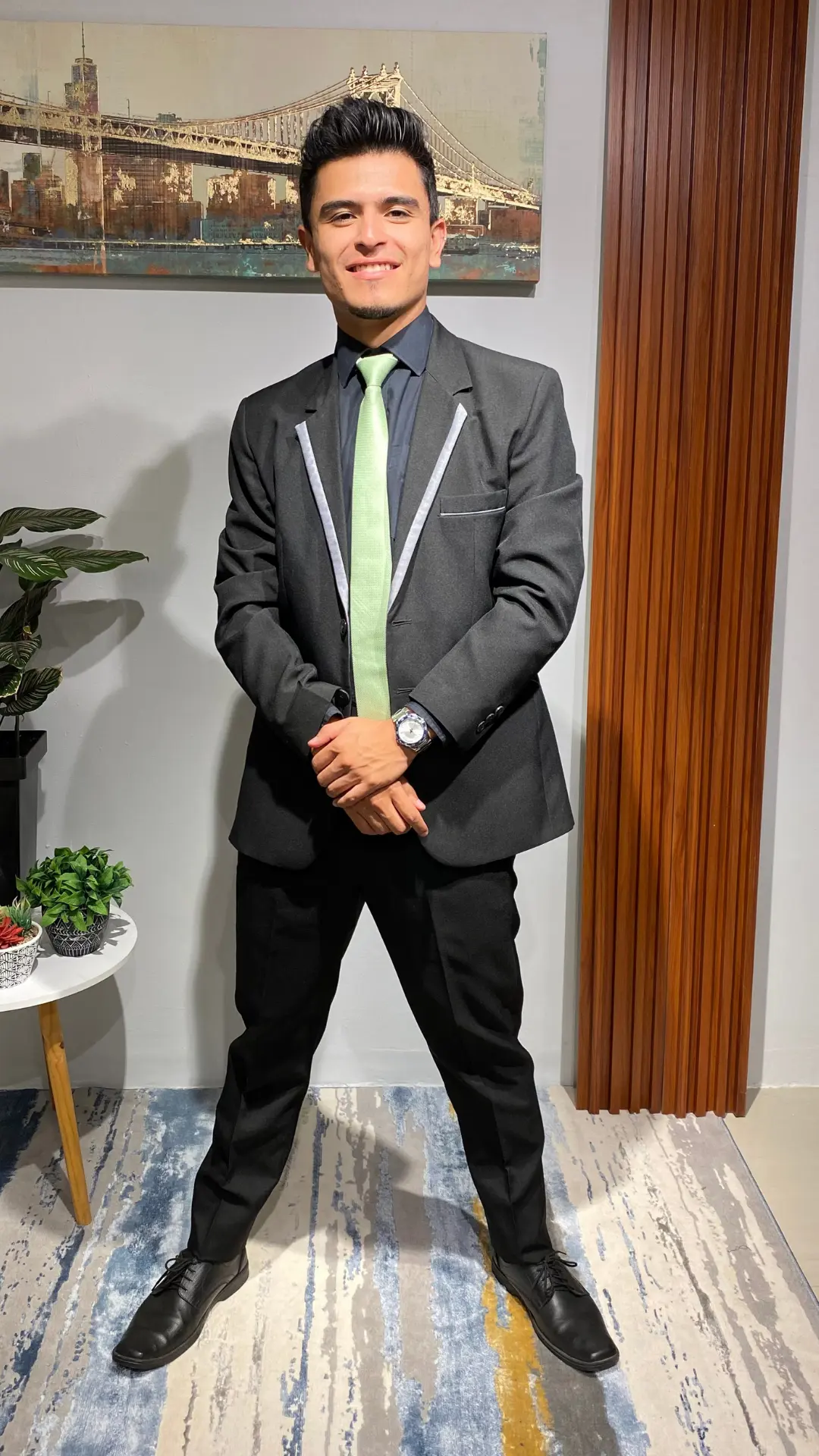 Traje de Caballero Negro Liso