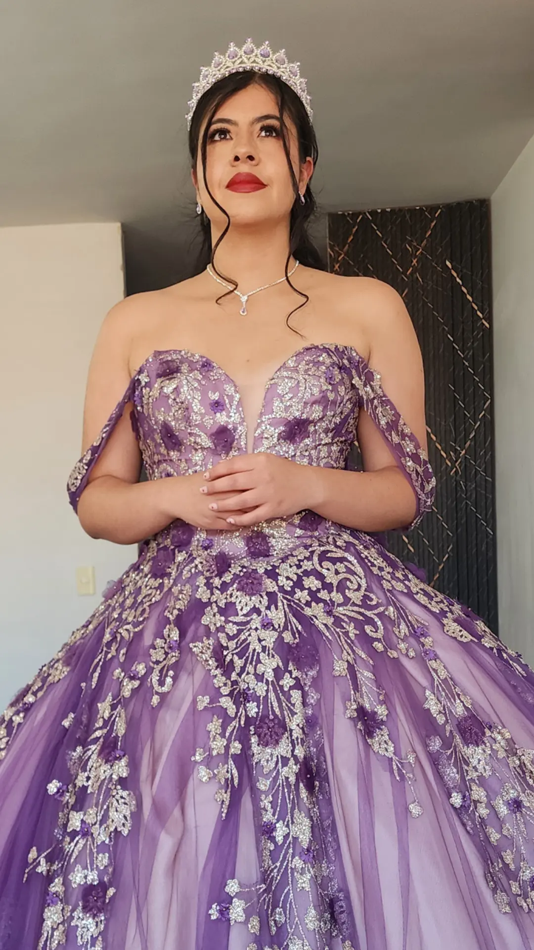 Vestido de Quinceañera Morado con Corset
