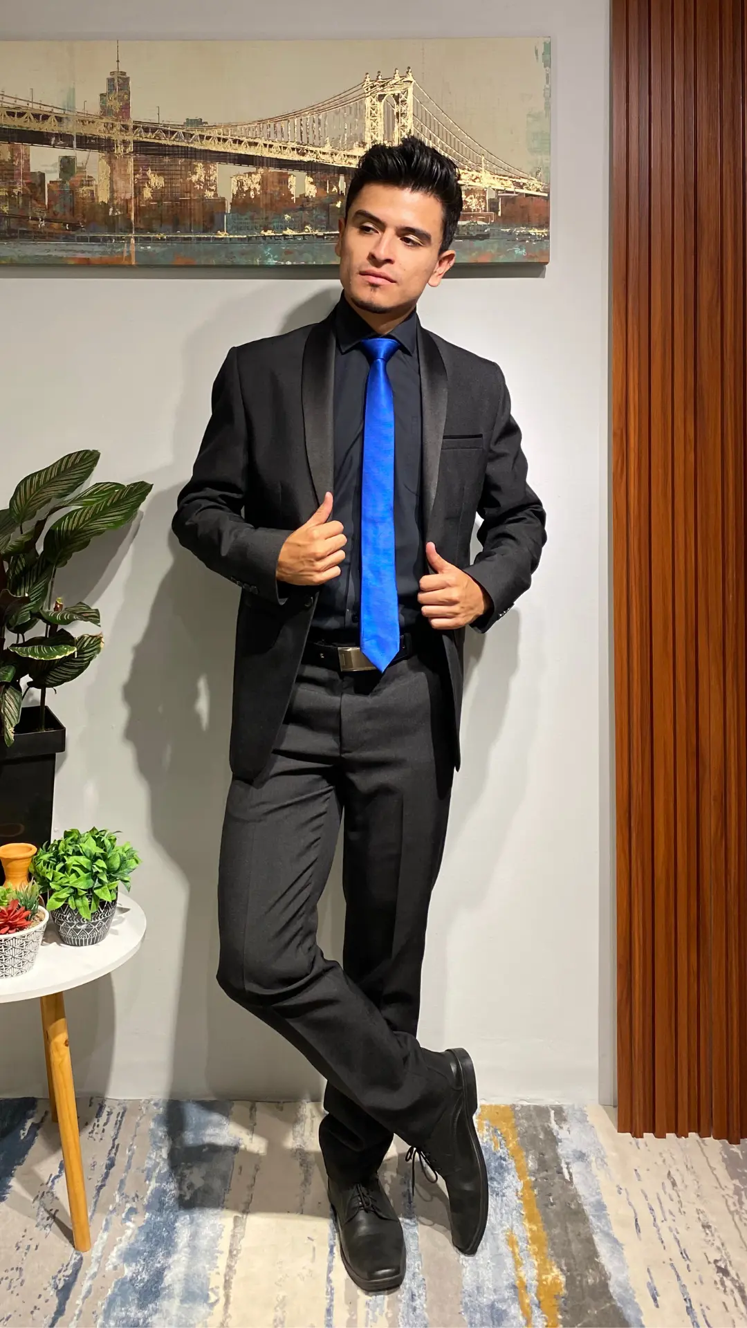 Traje de Caballero Negro Tipo Esmoquin
